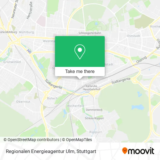 Карта Regionalen Energieagentur Ulm