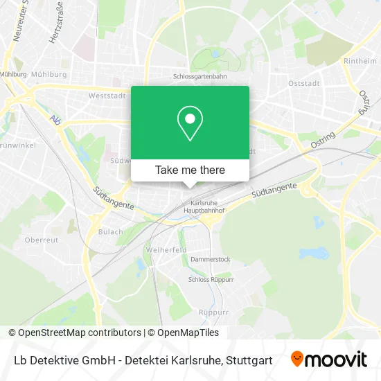 Карта Lb Detektive GmbH - Detektei Karlsruhe