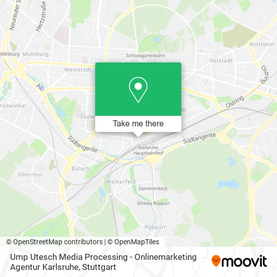 Карта Ump Utesch Media Processing - Onlinemarketing Agentur Karlsruhe