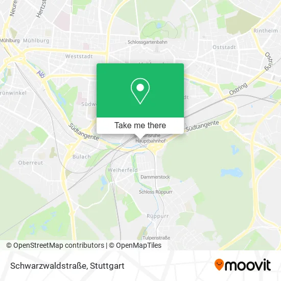 Карта Schwarzwaldstraße