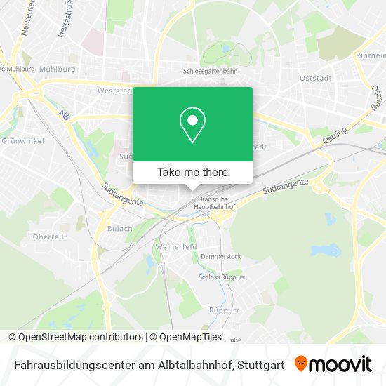 Fahrausbildungscenter am Albtalbahnhof map