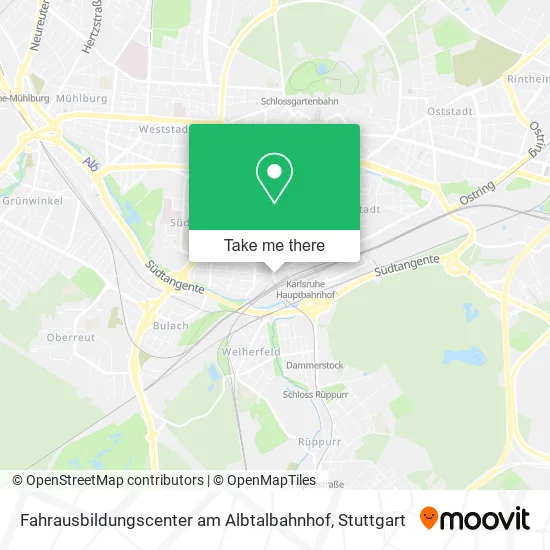 Карта Fahrausbildungscenter am Albtalbahnhof