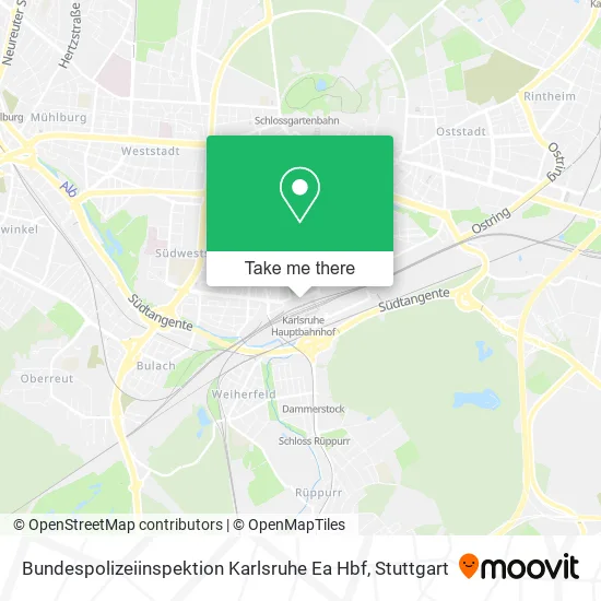 Карта Bundespolizeiinspektion Karlsruhe Ea Hbf