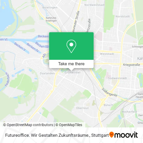 Карта Futureoffice. Wir Gestalten Zukunftsräume.