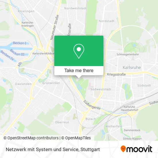 Карта Netzwerk mit System und Service