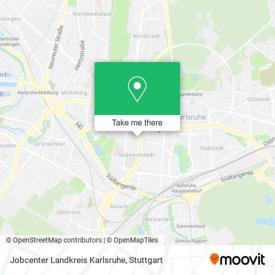 Jobcenter Landkreis Karlsruhe map