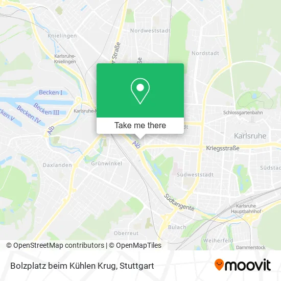 Карта Bolzplatz beim Kühlen Krug