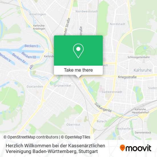 Herzlich Willkommen bei der Kassenärztlichen Vereinigung Baden-Württemberg map