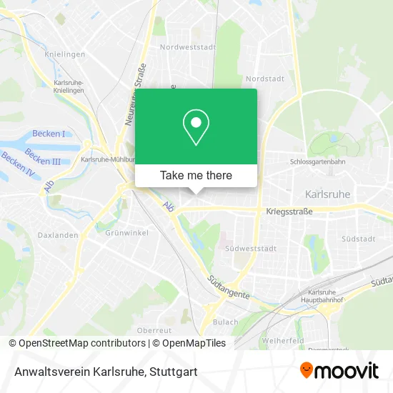 Карта Anwaltsverein Karlsruhe