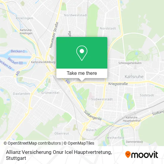 Карта Allianz Versicherung Onur Icel Hauptvertretung