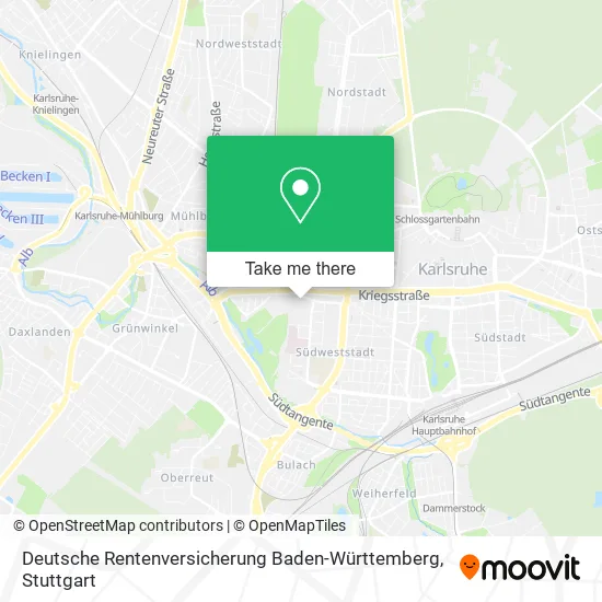 Deutsche Rentenversicherung Baden-Württemberg map