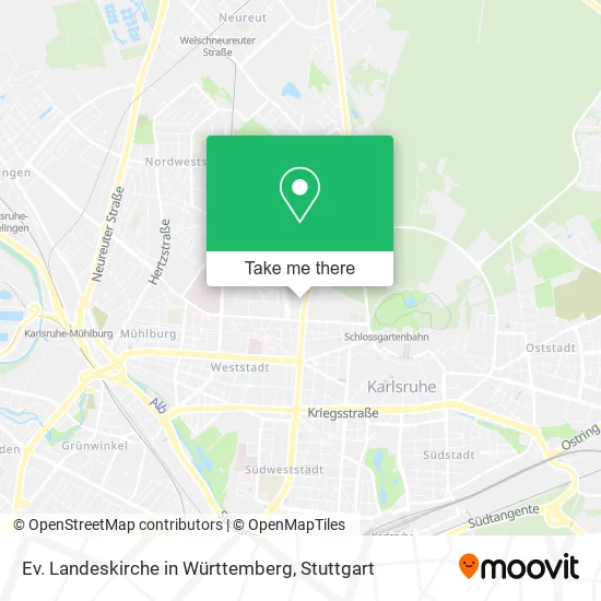 Карта Ev. Landeskirche in Württemberg