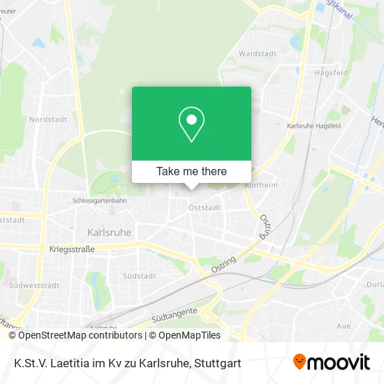 Карта K.St.V. Laetitia im Kv zu Karlsruhe