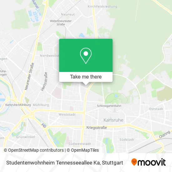 Карта Studentenwohnheim Tennesseeallee Ka