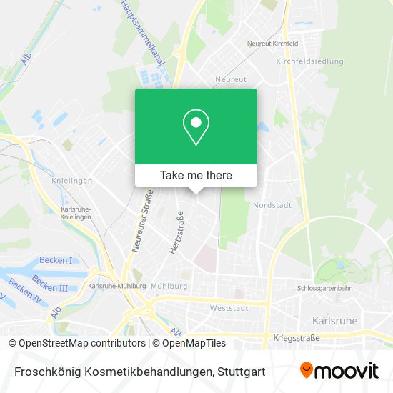 Froschkönig Kosmetikbehandlungen map