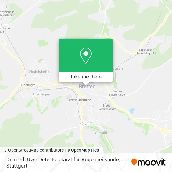Карта Dr. med. Uwe Detel Facharzt für Augenheilkunde