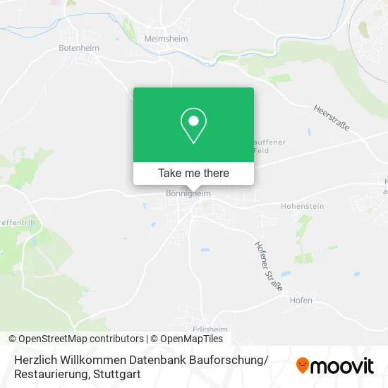 Карта Herzlich Willkommen Datenbank Bauforschung/ Restaurierung
