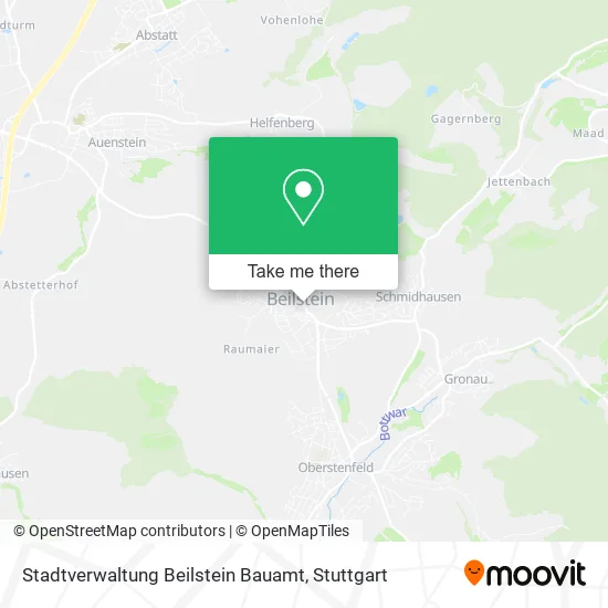 Карта Stadtverwaltung Beilstein Bauamt