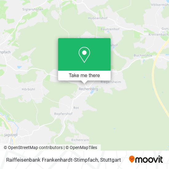 Raiffeisenbank Frankenhardt-Stimpfach map