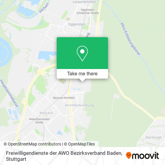 Карта Freiwilligendienste der AWO Bezirksverband Baden