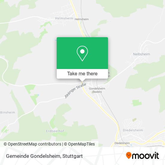 Gemeinde Gondelsheim map