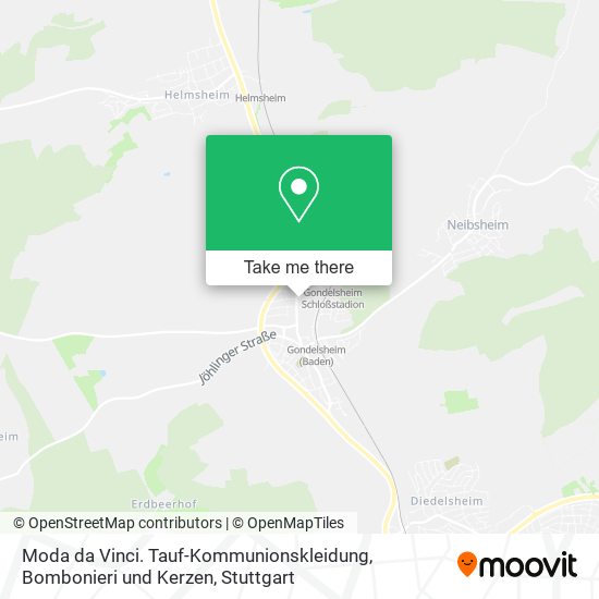 Moda da Vinci. Tauf-Kommunionskleidung, Bombonieri und Kerzen map