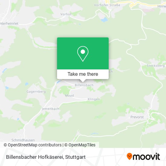 Billensbacher Hofkäserei map