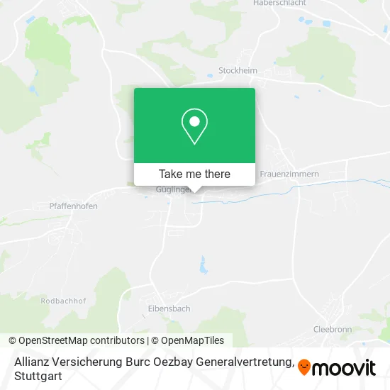 Карта Allianz Versicherung Burc Oezbay Generalvertretung