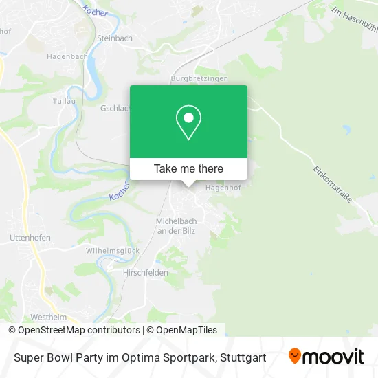 Карта Super Bowl Party im Optima Sportpark