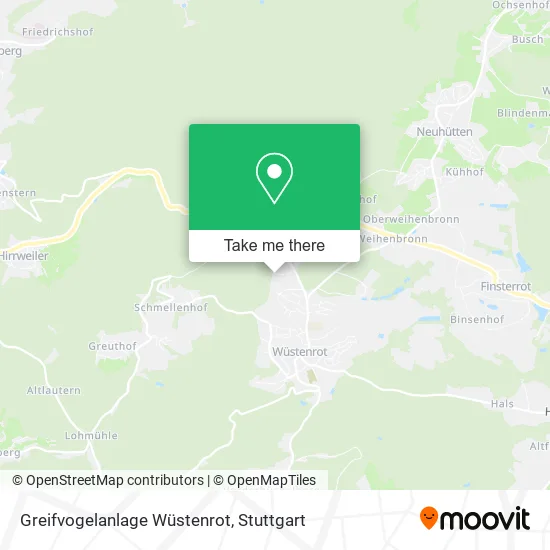 Карта Greifvogelanlage Wüstenrot