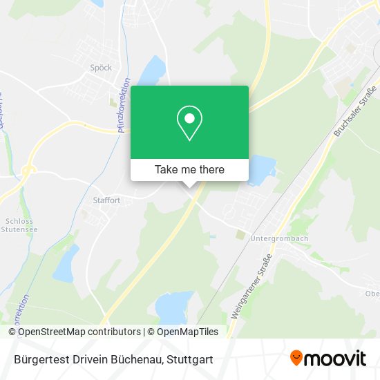 Bürgertest Drivein Büchenau map