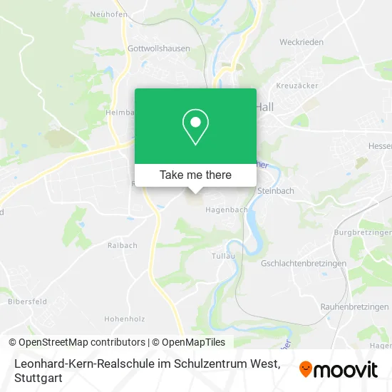 Карта Leonhard-Kern-Realschule im Schulzentrum West