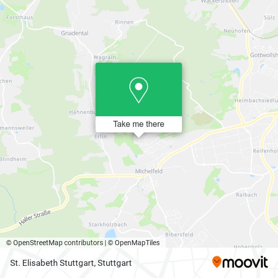 St. Elisabeth Stuttgart map