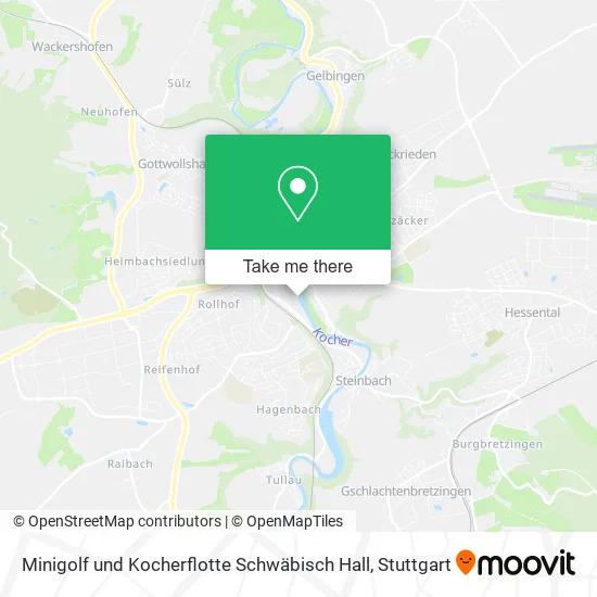 Карта Minigolf und Kocherflotte Schwäbisch Hall