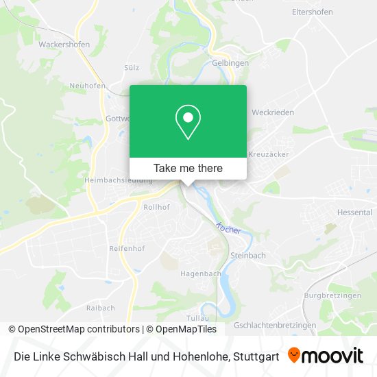 Die Linke Schwäbisch Hall und Hohenlohe map