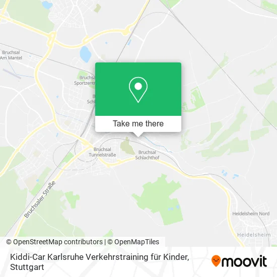 Карта Kiddi-Car Karlsruhe Verkehrstraining für Kinder