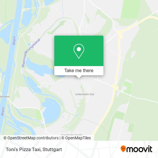Toni's Pizza Taxi map