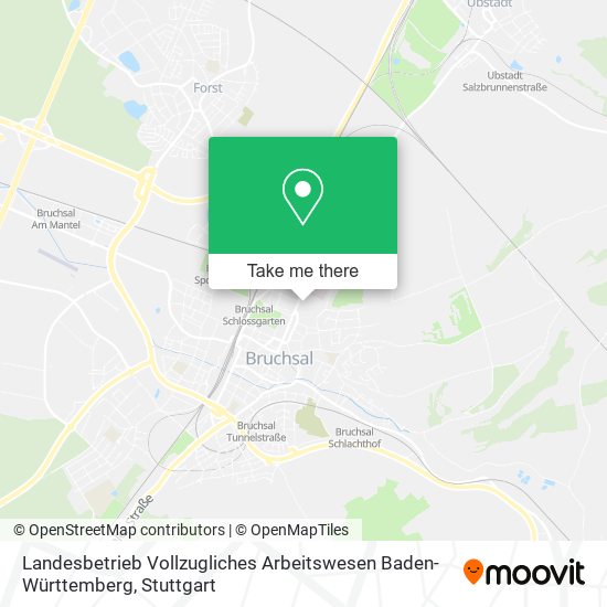 Карта Landesbetrieb Vollzugliches Arbeitswesen Baden-Württemberg