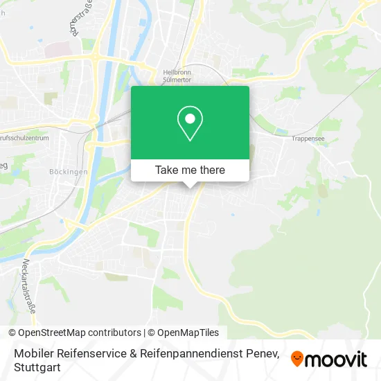 Карта Mobiler Reifenservice & Reifenpannendienst Penev
