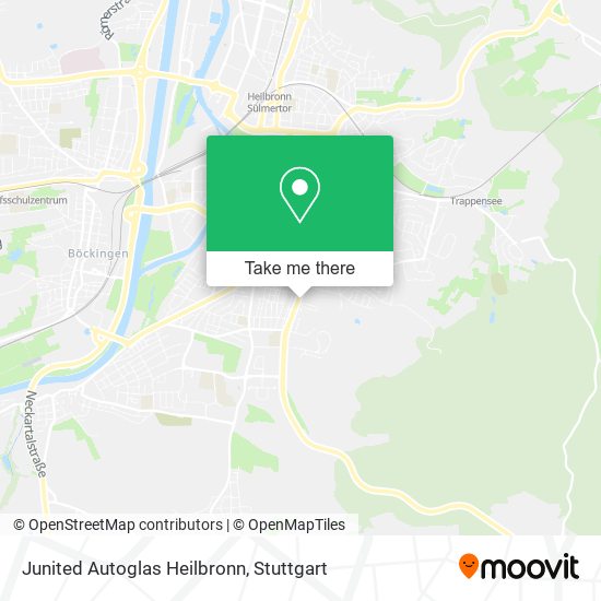 Junited Autoglas Heilbronn map