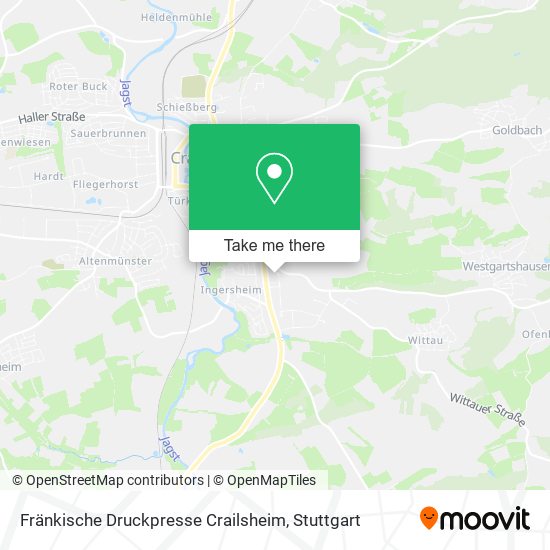 Fränkische Druckpresse Crailsheim map
