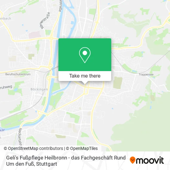 Карта Geli's Fußpflege Heilbronn - das Fachgeschäft Rund Um den Fuß