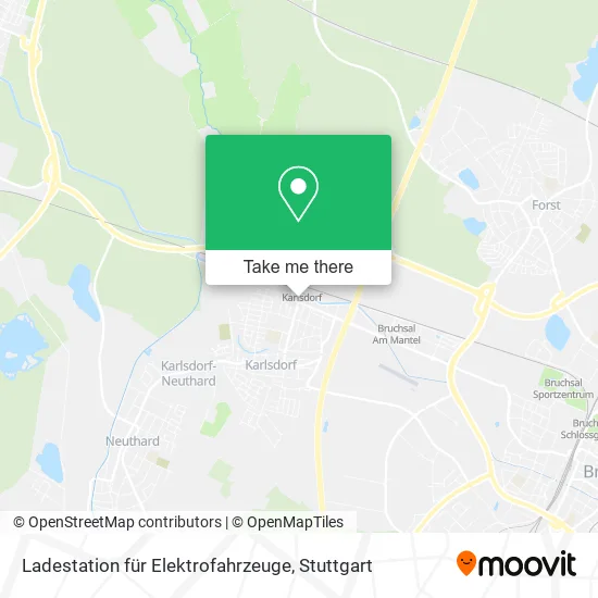 Карта Ladestation für Elektrofahrzeuge