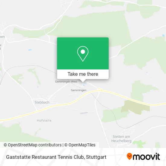 Карта Gaststatte Restaurant Tennis Club