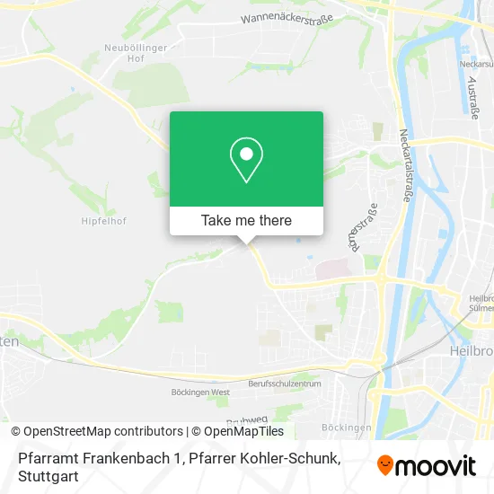 Карта Pfarramt Frankenbach 1, Pfarrer Kohler-Schunk