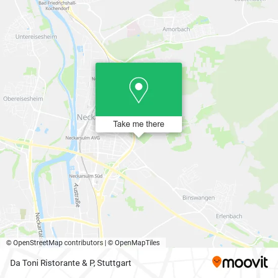 Карта Da Toni Ristorante & P