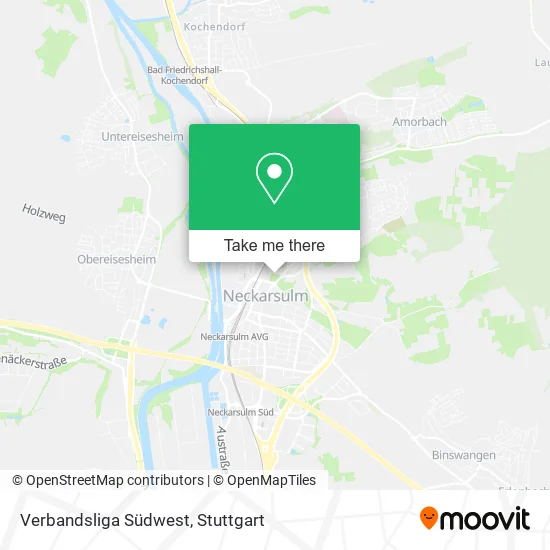Карта Verbandsliga Südwest