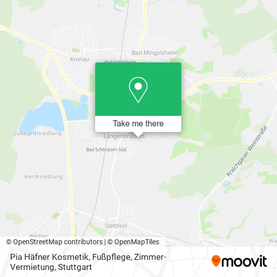 Карта Pia Häfner Kosmetik, Fußpflege, Zimmer-Vermietung