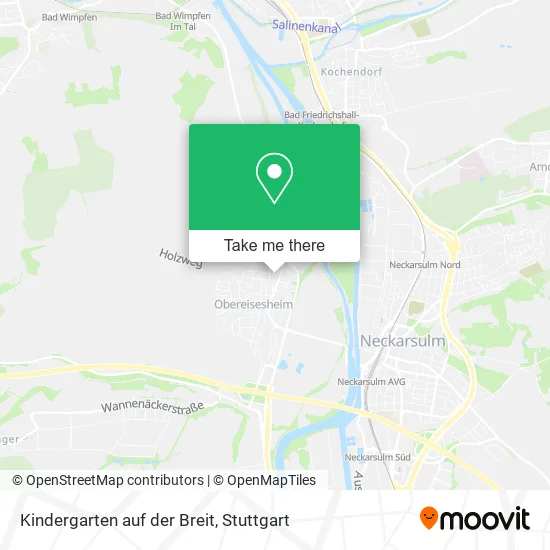 Карта Kindergarten auf der Breit