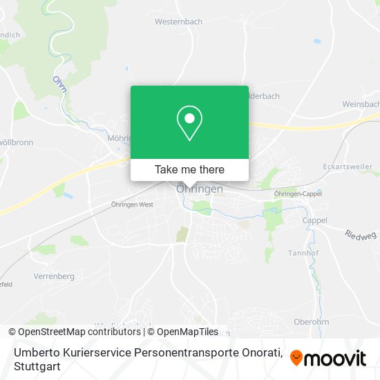 Umberto Kurierservice Personentransporte Onorati map